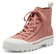 Lucky Brand Eisley Canyon Clay Coral Lace Up High Top Sneaker Combat Booties