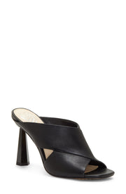 Vince Camuto Women's Averessa Wrapped Heel Peep-Toe Mule BLACK