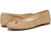 Sam Edelman Felicia Luxe Natural Multi Slip On Rounded Closed Toe Flexible Ballet Flat Wide