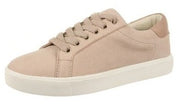 Sam Edelman Ethyl Warm Ecru Rounded Toe Lace Up Leather Fashion Low Top Sneakers