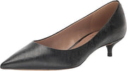 Sam Edelman Franci Black Patent Pointed Toe Slip On Kitten Heeled Classic Pumps