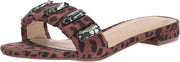 Jessica Simpson Amille Natural/Safari Leopard Print Micro Open Toe Slide Sandals