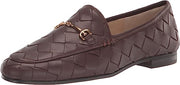 Sam Edelman Loraine Woven Dark Chocolate Leather Chain Detail Vamp Loafers