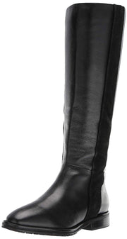 LFL by Lust For Life Mindset Black Leather Leather Flat Knee High Riding Boots
