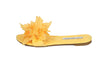 Liliana Carnival-1 Sunflower 3D Flower Decor Slip On Open Toe Flats Mules Slides