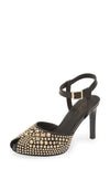 Cecelia New York Birdie Black Ankle Strap Dress Gold Detailed Womens Pumps Shoes