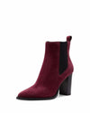 Vince Camuto Ellea Fired Brick Pull On Pointed Toe Block Heeled Ankle Boot