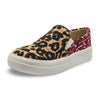 Steve Madden Gills Leopard Velvet Slip On Rounded Toe Casual Platform Sneakers