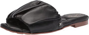 Sam Edelman Briar Black Leather Vamp Strap Cushioned Footbed Comfort Flat Sandal