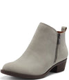 Lucky Brand Basel Wrought Iron Almond Toe Rounded Toe Block Low Heel Zipper Boot