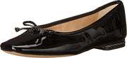 Sam Edelman Marisol Black Squared Toe Slip On Classic Leather Ballet Flats