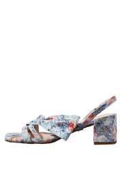 Cecelia New York COSETTE Slingback Heels BLUE MOSAIC Block Heel Retro Pumps