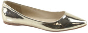 Bella Marie Womens Classic Pointy Toe Slip-on Ballet Flat Shoes