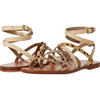Sam Edelman Meriai Tan Multi Slip On Multi Buckle Adjustable Ankle Strap Sandals