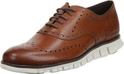 Cole Haan Zerogrand Wing Oxfords British Tan Perforated Leather Lace-Up Sneakers