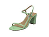Steve Madden Swoon Mint Green Block Heeled Open Toe Retro Chic Strappy Sandals