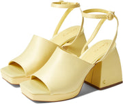 Circus by Sam Edelman Miranda Yellow Ankle Strap Squared Open Toe Heeled Sandals