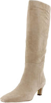 Sam Edelman Molly Light Golden Caramel Pointed Toe Kitten Heel Knee High Boots