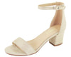 Bella Marie Jean-09 Beige Nubuck Fashion Strappy Open Toe Block Heeled Sandals