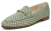 Sam Edelman Laurel Soft Jade Multi Slip On Almond Toe Fashion Leather Loafers