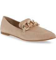 Steve Madden Famed Pointed Closed Toe Slip-On Loafer Flat Tan Suede