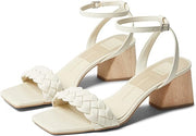 Dolce Vita Maren Ivory Stella Ankle Strap Squared Open Toe Block Heeled Sandals