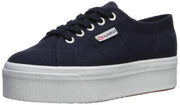 Superga 2790 Low-Top Sneakers Navy Blue White Platform Wedge Lace Up Sneaker (10)