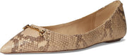 Sam Edelman Nori Light Oak Multi Pointed Toe Chain Detailed Slip On Ballet Flats