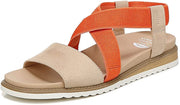 Dr. Scholl's Islander Sand Open Toe Slingback Slip On Strappy Flat Sandals