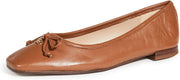 Sam Edelman Jillie Saddle Leather Cushioned Pointed Toe Detailed Ballet Flats