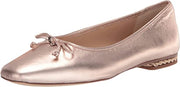 Sam Edelman Marisol Champagne Squared Toe Slip On Classic Leather Ballet Flats