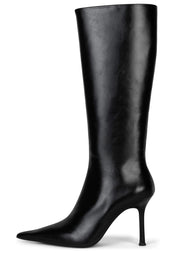 Jeffrey Campbell Darlings Black Stiletto Heel Pointed Toe Mid-Calf Fashion Boots