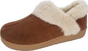 Clarks Indoor and Outdoor Tan Slipper Cozy Wool Mule Slip-On Fur Lined Clogs