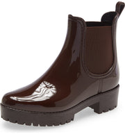 Jeffrey Campbell Women's Cloudy Rain Booties Brown Waterproof Boots