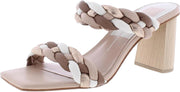 Dolce Vita Paily Natural Multi Stella Braided Straps Slip On Heeled Sandals