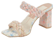 Dolce Vita Paily Pink Floral Stella Braided Straps Slip On Heeled Sandals