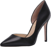 Jessica Simpson Paryn Black Leather d'Orsay Pointed Toe Snakeskin Pump Shoe