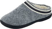 Clarks Indoor and Outdoor Light Grey Slipper Cozy Wool Mule Slip-On Fur Lined Clogs