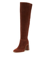 Vince Camuto Englea Chocolate Craving Pull On Squared Close Toe Heeled Boot