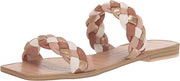 Dolce Vita Indy Natural Multi Stella Slip On Open Square Toe Woven Straps Sandal