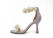 Lauren Lorraine Fiesta Pearl Open Toe Formal Dress Prom Pump Heeled Sandals