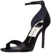 Dolce Vita Halo Onyx Satin Fashion High Heel Stiletto Open Toe Heeled Sandals