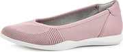 Cliffs by White Mountain Pavlina Dusty Pink/Knit/Fab Comfort Knit Ballet Casual Fabric Flat