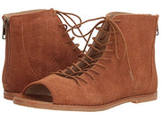 Kelsi Dagger Hendrix Cinnamon Gladiator Sandalized Brown Leather Lace Up Boots