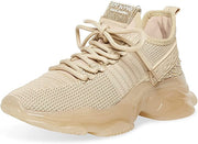 Steve Madden Maxima Blush Nude  Fashion Lace Up Chunky Platform Sneakers