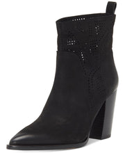 Vince Camuto Catheryna Black Suede Block Heel Ankle Bootie Fashion Dress Boots