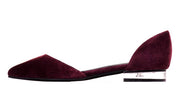 Jeffrey Campbell Shoes amorous Wine Suede Clear Heel Pointed Toe Ballet Flats