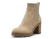 Vince Camuto Denniel Tortilla/Pale Tortil Pull On Rounded Toe Block Heeled Boot
