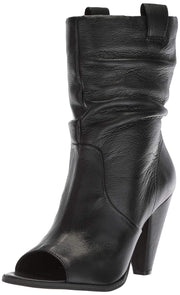 LFL by Lust For Life Cleo Slouchy Shaft  Open Toe Pull On Covered Heeled Boots