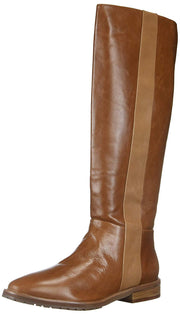 LFL by Lust For Life Mindset Cognac Leather Leather Flat Knee High Riding Boot